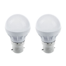 2X B22 Save LED Bulb Light Lamp 220V 3W Cool White New Imitate Ceramic