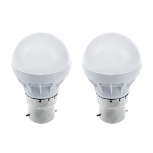 2X B22  Save LED Bulb Light Lamp 220V 3W Cool White New Imitate Ceramic