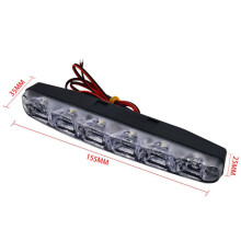4X 6 LED Super Bright Daytime Running Lights Car Center Grille Decorative Lights for General Car Lights Modification