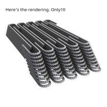 Rebar Stakes J Hook Extra Coated Steel Ground Anchors with Chisel Point End 20PCS