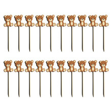 40 X Adornos para Pastel de Oso de Dibujos Animados Etiquetas de Papel de Oso Lindo para Niños Decoraciones para Fiesta de Feliz Cumpleaños Embalaje