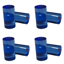 8 Stück Bunte Acryl-Pool-Queue-Ferrulen, Runde Billard-Jump- und Break-Queue-Ferrulen, Außendurchmesser 15 mm X Länge 28 mm, Billardzubehör B