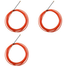 3Stück 4Mm 5 Meter Orange Fuehrungs Vorrichtung Nylon Elektrische Kabel Push Pullers Kanal Schlange Rodder Fisch Band Draht