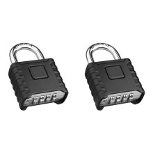 2X Heavy Duty Combination Padlock, Outdoor Padlock, Mechanical Combination Lock for Lockers,Gates(Black)