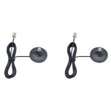 2X BNC Male and Female Antenna Strong Magnetic Base 3 Meters Extension Cable for Q9 Wireless Microphone RG174