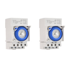 2X SUL181h Din Rail Analog Mechanical Timer 30 Minutes Programmable AC110V-230V 24 Hours Timer