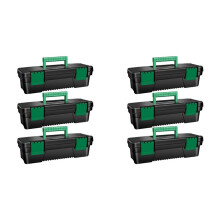 6pcs 10 Inch Tool Box Plastic Tool Storage Box with Handle for Carpentry and Electrician Repair Portable Tool