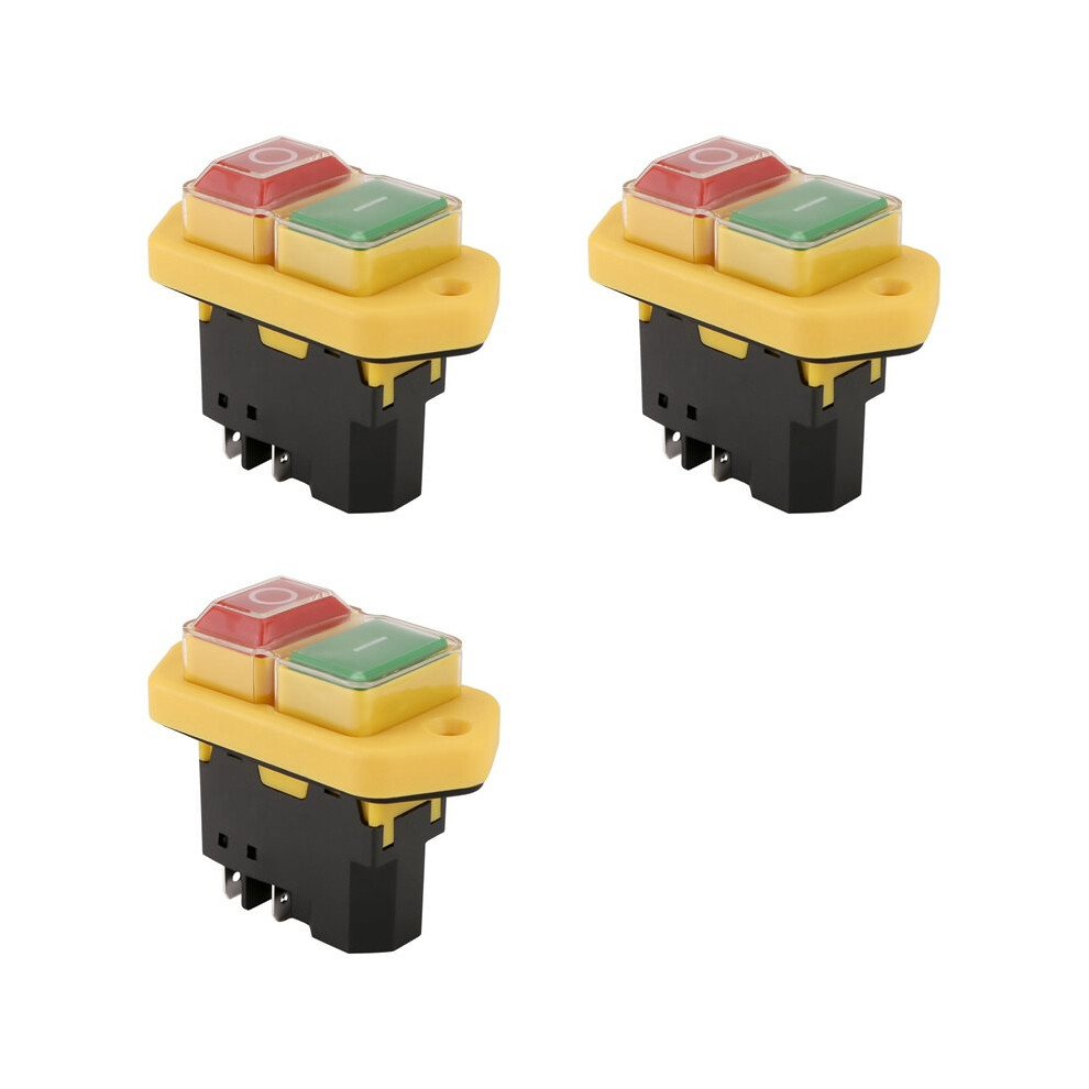 Photos - Multi Power Tool 3X YH02-A Electromagnetic 220V 15A 5PIN Start Push Button for Machine Tool Equipment Waterproof Panel