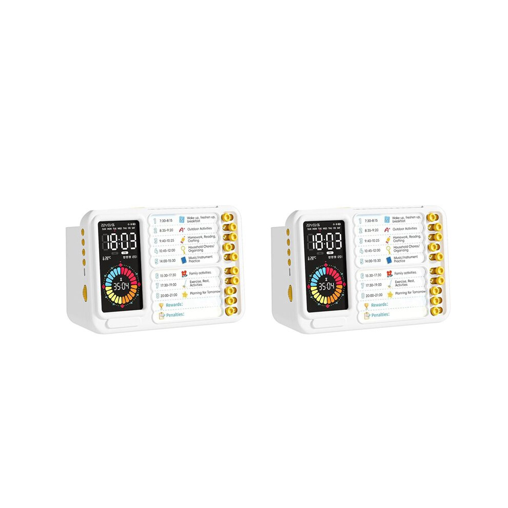 2X Visual Timer For Kids Adults, Adhd Timer With Planning Board For Schedules, Task Timer Toddler Visual Timer 6032212995618