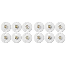 12Pcs Medium Base E26 Lampholder Keyless Top Lamp Holder Ceiling Light Sockets White Phenolic Bulb Socket CFL Lampholder