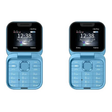 2X Flip Mobile Phone FM Radio Voice Blacklist Speed Dial Vibration 2SIM Card Small Display Foldable Phone()
