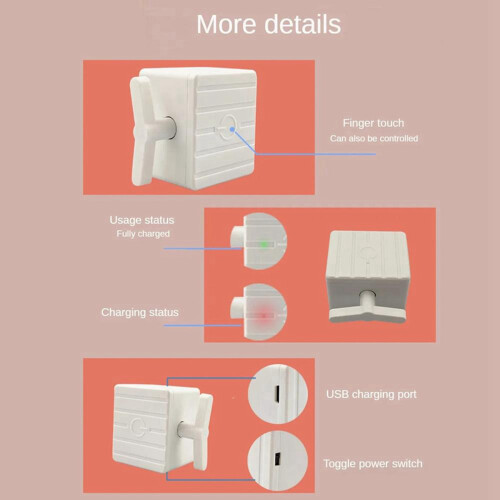 2X Wireless Remote Control Turn Off/ Lights Auto Press Wall  Bot Rechargeable Auto Physical Finger Click 2