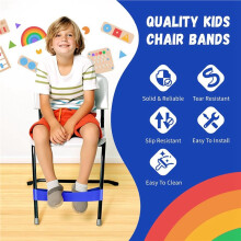 80-Pack Stoelbanden voor Kinderen met Onrustige Voeten, ADHD-Hulpmiddelen voor Kinderen, Stoelbanden voor Verbetering van de Focus, Blauw