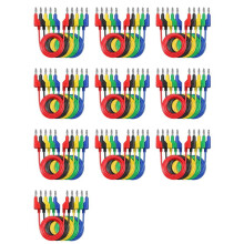 P1036 50 Stuks 4mm Koperen Bananenstekker Naar Banaanstekker Multimeter Meetsnoeren Zachte PVC-Kabel 1M Draad 1000V 15A