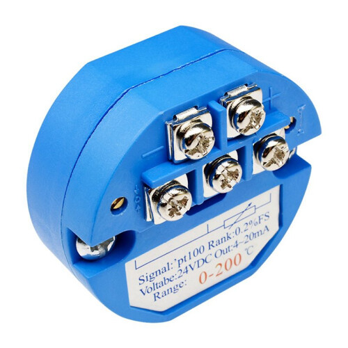 3X PT100 0-200 Degree Temperature Sensing Transmitter 4-20MA Output  Mounted Temperature Transmitter