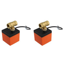 2X AC 220V Messing Elektrische Draad Kogelkraan 2-Weg 3-Draad Solenoïde Waterklep met Actuator DN15