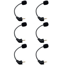 6X Ersatz für 3,5-mm-Mikrofon für New X Cloud II Game-Headsets, Gaming-Kopfhörer-Mikrofon