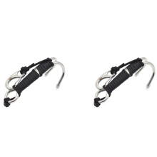 2X KEEP DIVING Scuba Diving Double Dual Stainless Steel Drift Hook with and Clips Hook Black