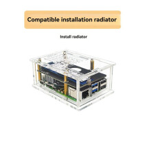 2X pour Raspberry Pi 5 Boîtier Acrylique Adaptation Carte Adaptateur PCIe Vers M.2 - Coque de Protection Transparente