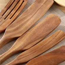 Wooden Spurtles Set (20Pcs) - Teak Wood Kitchen Tools Set - Heat Resistant Non Stick Wood Cookware for Stirring & Mixing