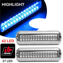 10 Stuks 42LED Bootafvoerlicht Bootspiegel Lichtblauw Onderwaterponton Maritiem Licht