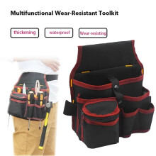 2X Bolsa Almacenamiento Herramientas Multifuncional,Bolsa para Cinturón,Kit Herramientas para Electricista,Taladro,Llave,Destornillador,Bolsas