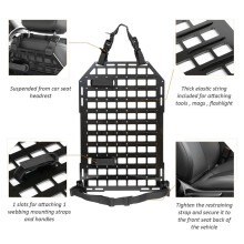 Molle Panel for Vehicles, Back Organizers Car Organizers and Storage Back Truck Mount Rack Panel Accessories