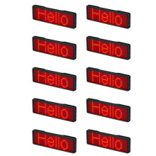 20X LED Namens Schild Wiederaufladbares Licht Zeichen DIY Programmierbares Scrollen Message Board Display LED, Typ 2