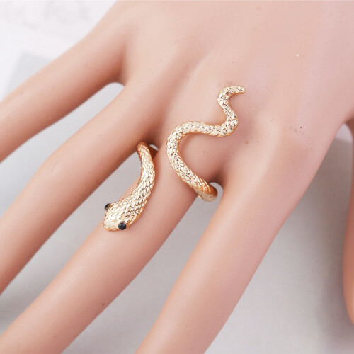 Adjustable Punk Rock Snake Ring per Le Donne Retrò Gotico Gioielli Accessori Dito Oro 2