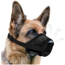 Hundemaulkorb, Weiche Netzmaulkörbe für Große Hunde, Atmungsaktive Hundemaulkörbe zum Fressen, Beißen, Lecken und Bellen