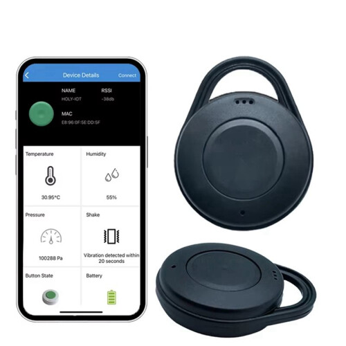 NRF52810  5.0 Low Power Consumption Module Beacon Indoor Positioning Black  Beacon Tag