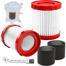2 Stuks HEPA-Filters voor Gas 18V, GAS18V-3/GAS18V-10L Stofzuiger, Vervangingsfilter, VF320H Filteronderdelen voor