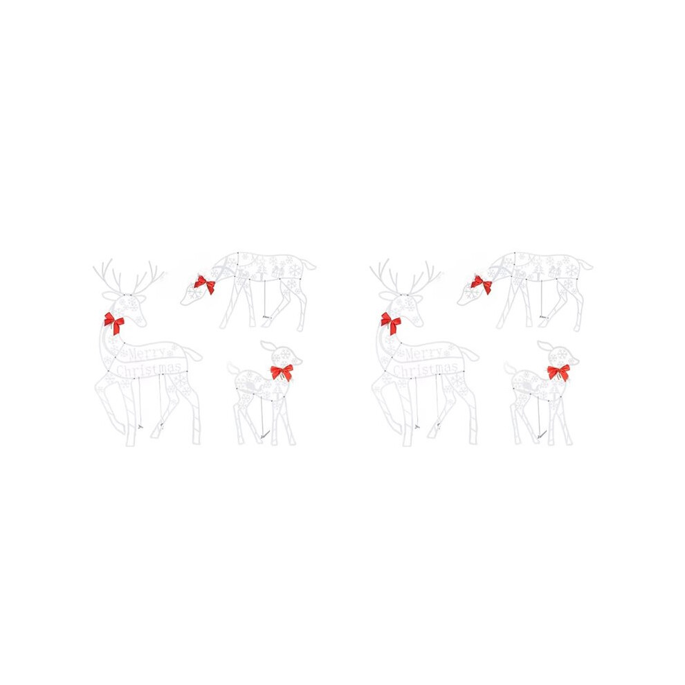 6Pcs Handmade Iron Artelk Deer Christmas Garden Decor &Led Light Glowing Glitter Reindeer Xmas Home Outdoor Yard Decor 6032401398596