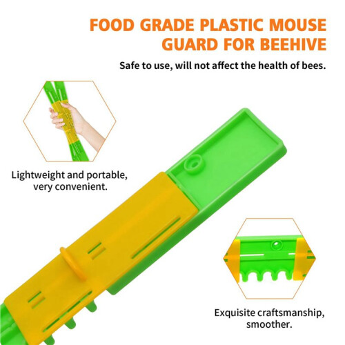 30 Pack Beehive Entrance Reducer, Bee Hive Mouse Guard 8 Frame,12.5Inch Plastic Beehive Sliding Mouse Guards 2
