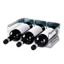 Suporte para Vinhos, Suporte Empilhável para Garrafas de Vinho, Suporte para Bancada de Geladeira, Suporte para Vinho Tinto, Suporte para Champanhe C