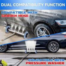 Pressure Washer Undercarriage Cleaner, 16in Under Car Washer, Pressure Washer Under Car Cleaner with 3Pcs Extension Wand