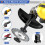 Kit de Accesorios para Amoladora Angular con 4 Ejes de Extensión, 2 Tuercas de Brida, 1 Llave Inglesa, 1 Protector de Disco - Mandril de 5/8"-11 4