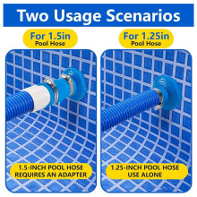 Paquete 2 Adaptadores para Mangueras Aspiradora Piscina, Kit Conectores para Mangueras Skimmer Piscina para Mangueras 1,25'' y 1,5'', Piezas para