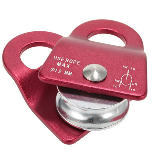 20kN Mobile Pulley for Rigging Arborist Climbing, Max Rope 1/2in