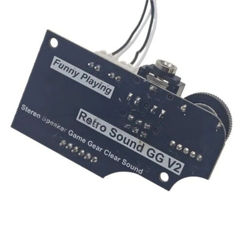 A99E-for  GG Game Console Game Gear Compatible Dual-Channel Volume Headphone Board Volume Panel with Wire Speaker 2