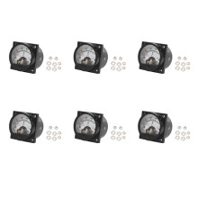 6X AC 0-300V Analógico Redondo Painel Medidor Voltímetro Medidor Preto