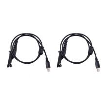 2X USB Programming Cable Cord Lead for Radio XPR XIR DP DGP APX Series Walkie Talkie L Type Plug
