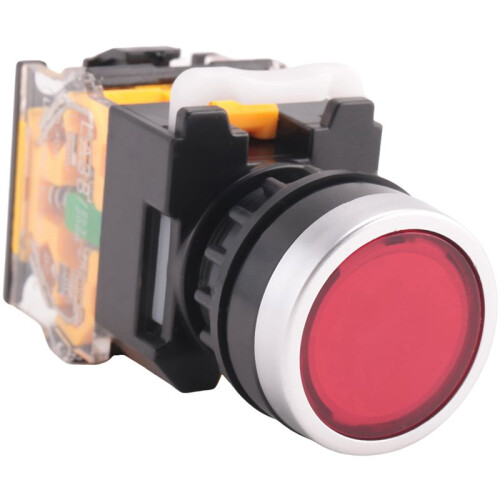 3X LA38-11/203 Push Button Momentary Heavy Duty Power Press  Red 1