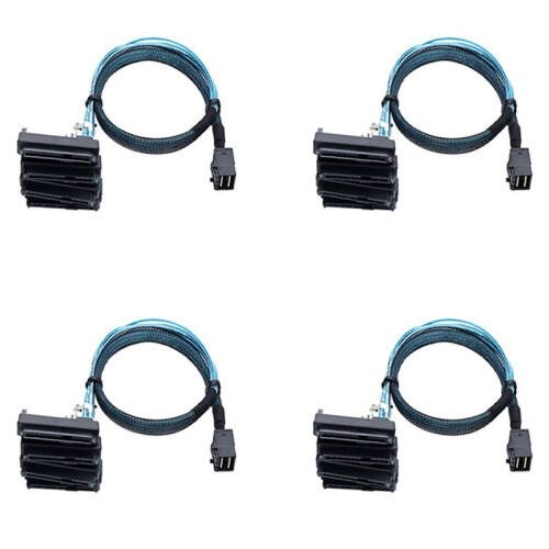 4X  SAS SFF-8643 to 4X29Pin SFF-8482 Hard Disk Server Cable 3.33TF/1M