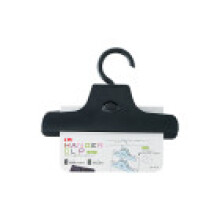 (Black)Percha de plástico para ropa con abrazadera fuerte para prevención y almacenamiento de arrugas