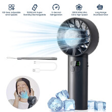 5000mAh Rechargeable Mini Turbo Fan 1-100 Speed Handheld Portable Cooling Fan