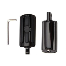 10mm Highway Foot Pegs Footrest Rear Front Footrest Pedals Black for Touring Softail Dyna Sportster