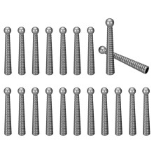 Bolo Tie Tips, 2 Inch Long Alloy Bolo Tie Supplies Replacement Cord End Caps 5mm Diameter for DIY Crafts Clothes Decor C