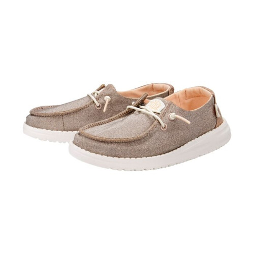 Mocassin à lacets - HEY DUDE - Wendy Y Metallic Sparkle - Enfant - Taille 30 - Rose/Or 2