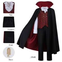 (XXXL)Déguisement Dracula Flow Prince Vampire Cosplay Bal Masqué pour Halloween Cosplay Performances